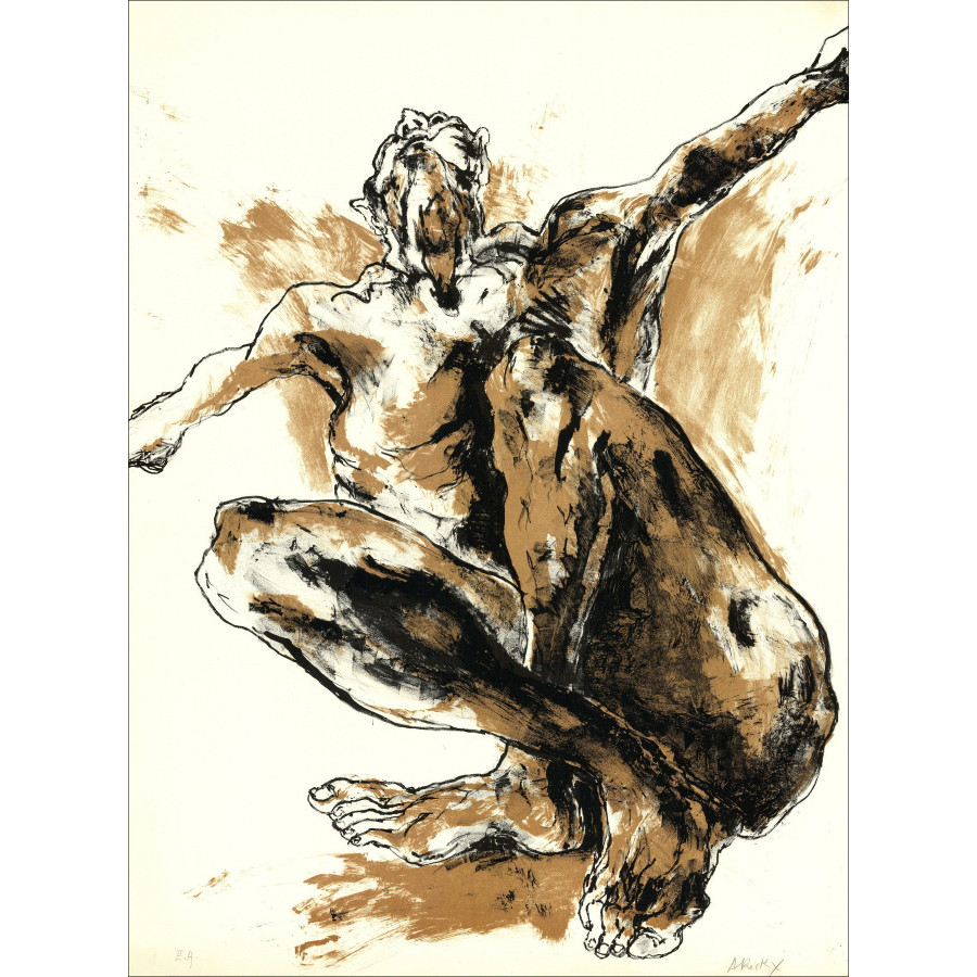 ARICKX Lydie - Original lithograph "The scream" 79x59cm