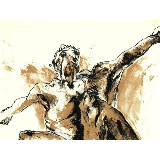 ARICKX Lydie - Original lithograph "The scream" 79x59cm