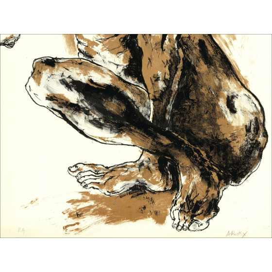 ARICKX Lydie - Original lithograph "The scream" 79x59cm