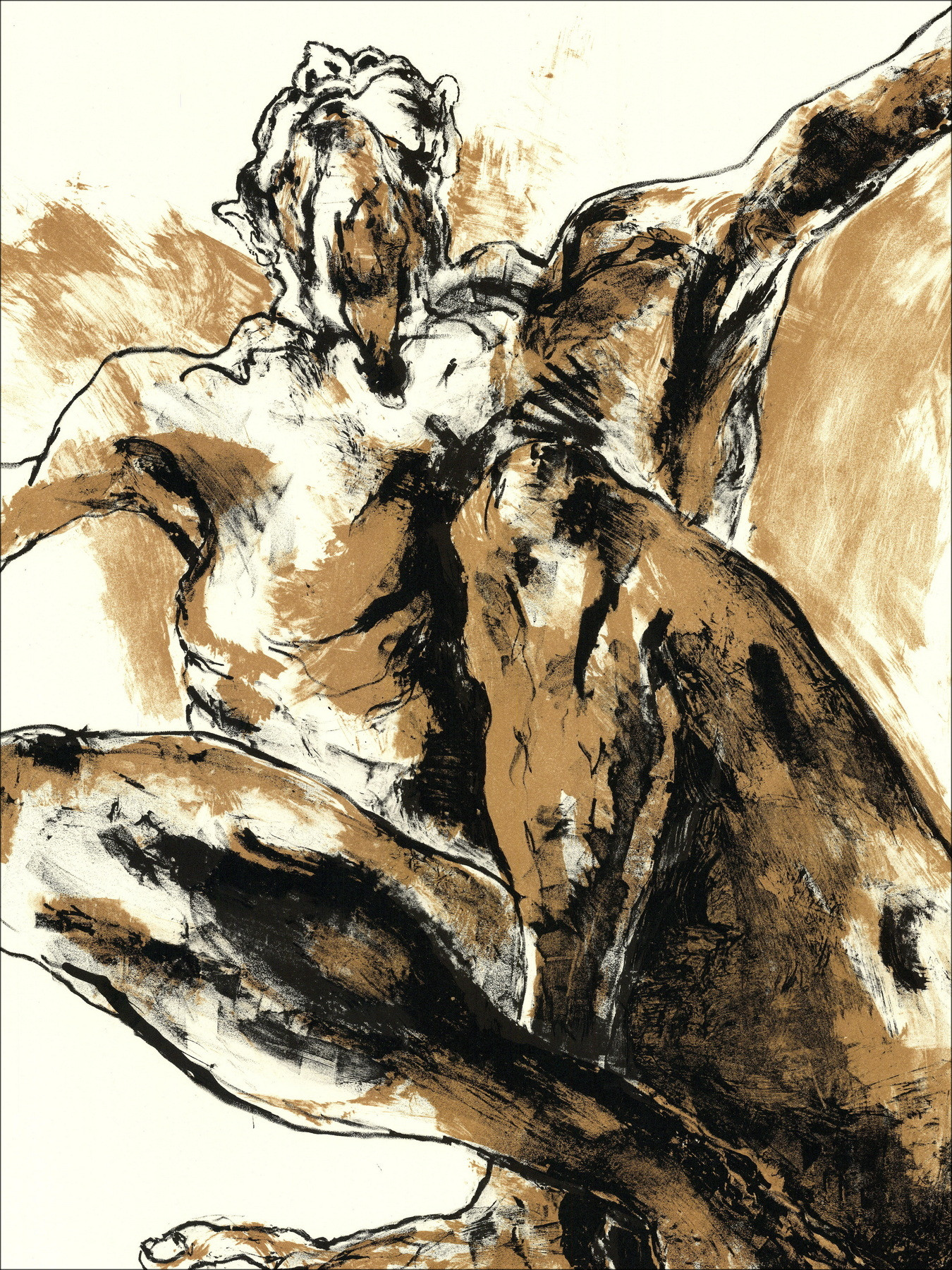 ARICKX Lydie - Litografía original "El grito" 79x59cm
