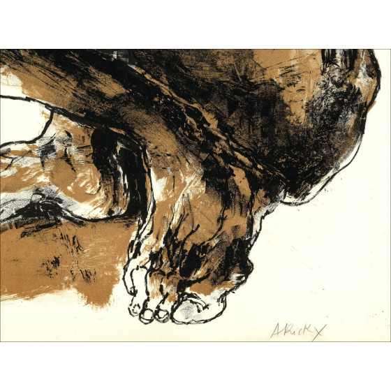 ARICKX Lydie - Original-Lithografie "Der Schrei" 79x59cm