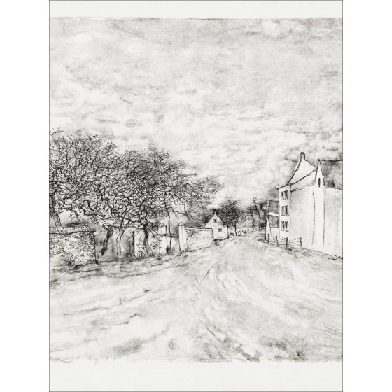 GANTNER Bernard - Original lithograph "Lorraine village"