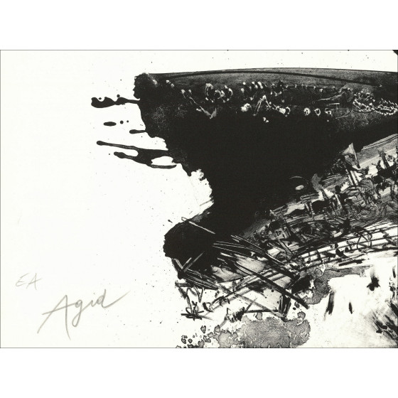 AGID Olivier - Lithographie originale "Composition" 63x90cm