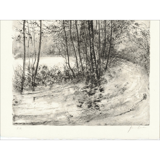 GANTNER Bernard - Litografia originale "Il sentiero"