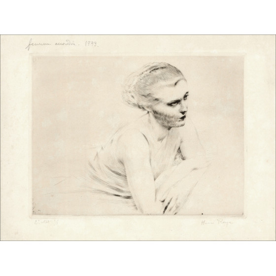 Originele gravure Henri-Paul Royer - Girl