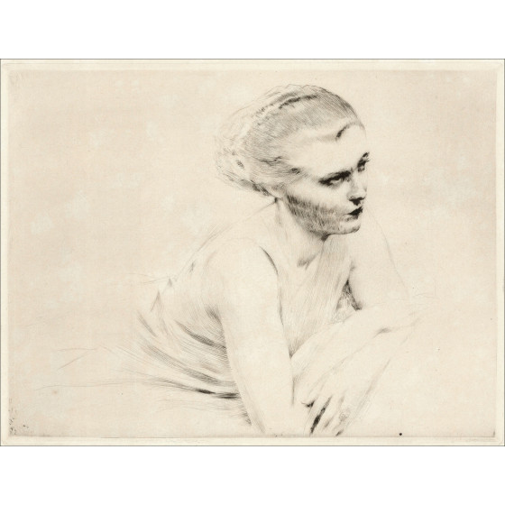 Originele gravure Henri-Paul Royer - Girl