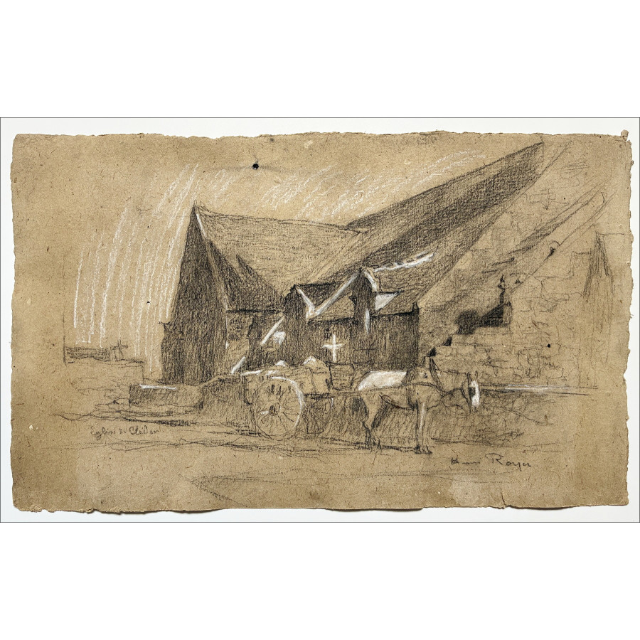 Henri-Paul Royer Chiesa, disegno originale firmato