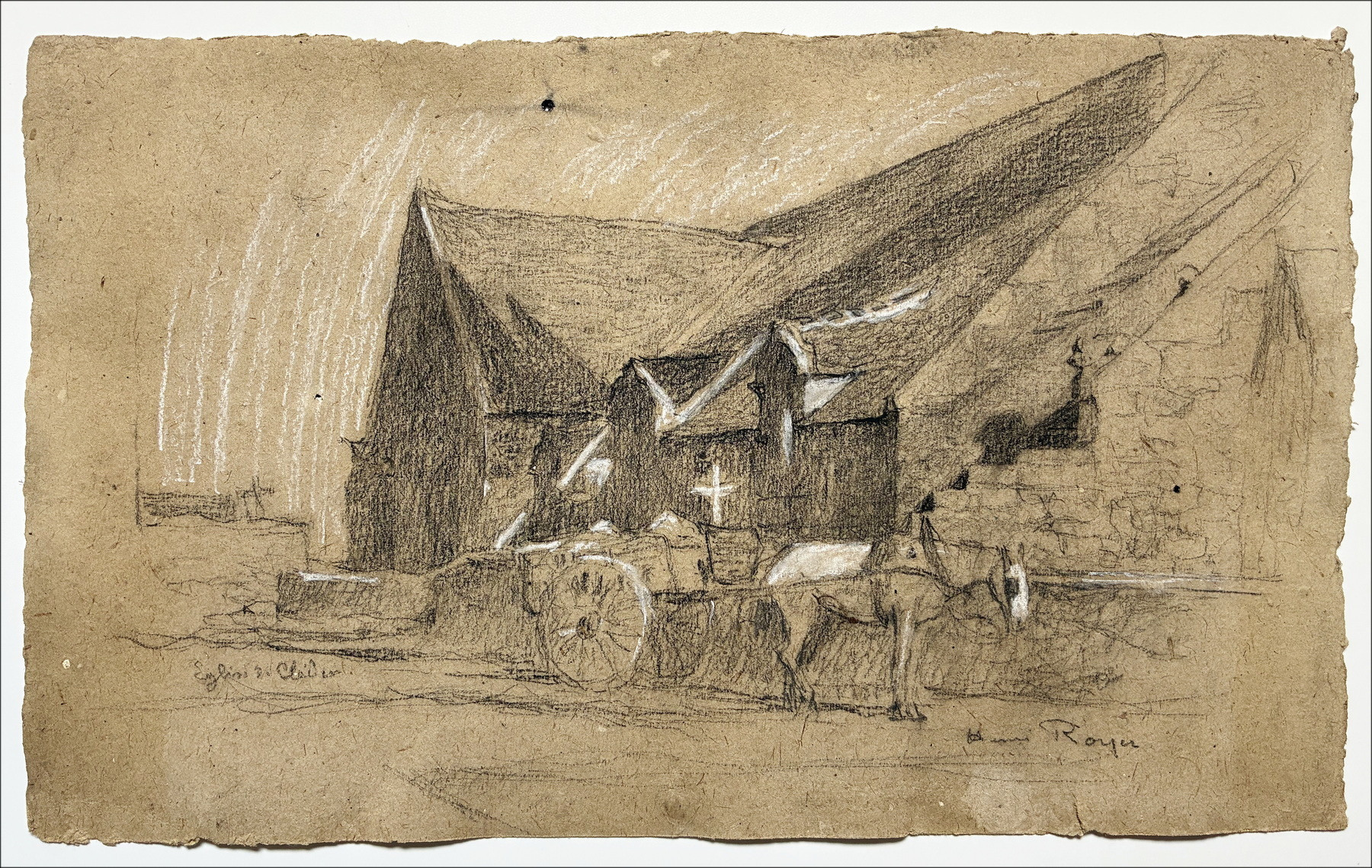 Henri-Paul Royer Chiesa, disegno originale firmato