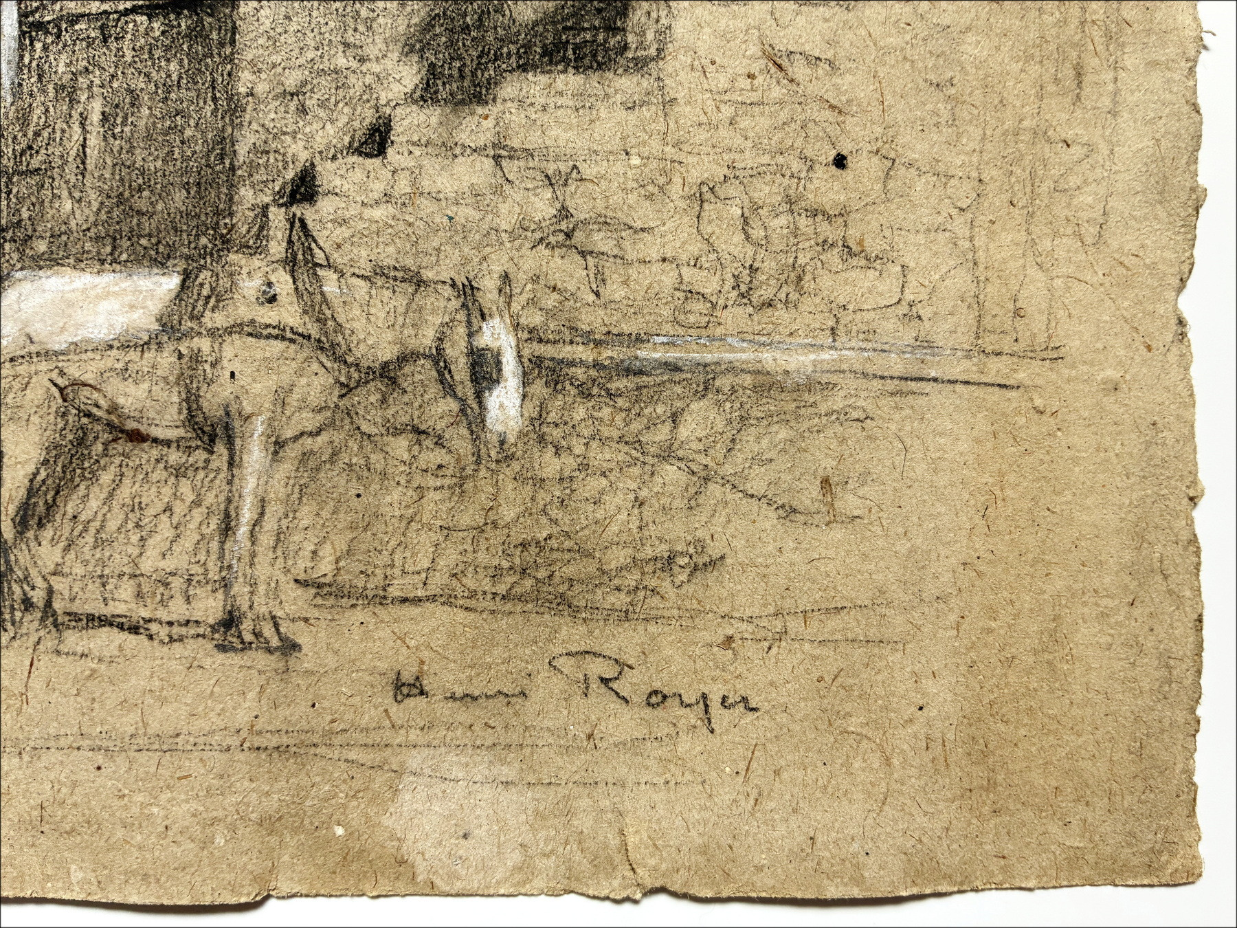 Henri-Paul Royer Chiesa, disegno originale firmato