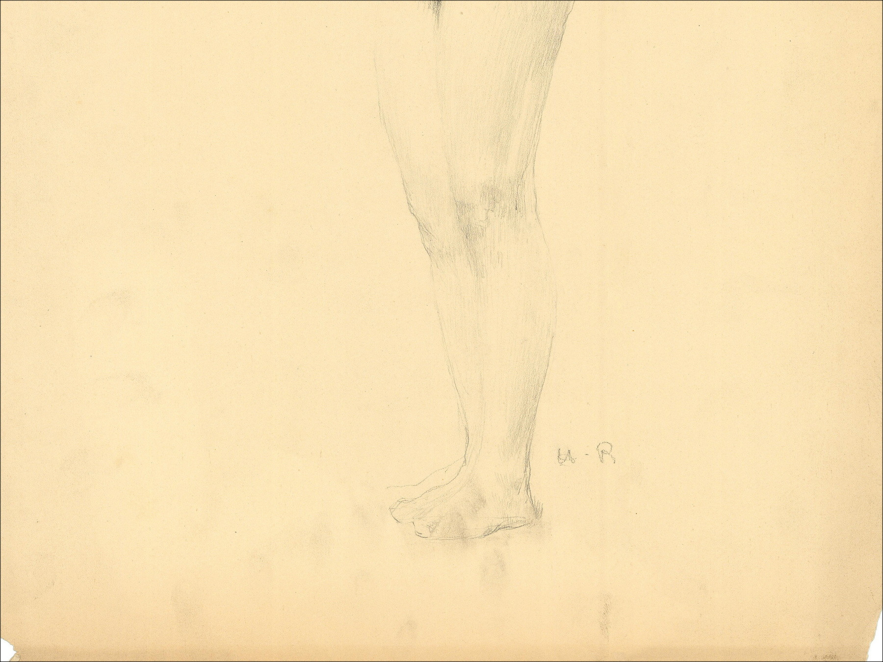 Henri-Paul Royer Femme nue, originele potloodtekening gesigneerd
