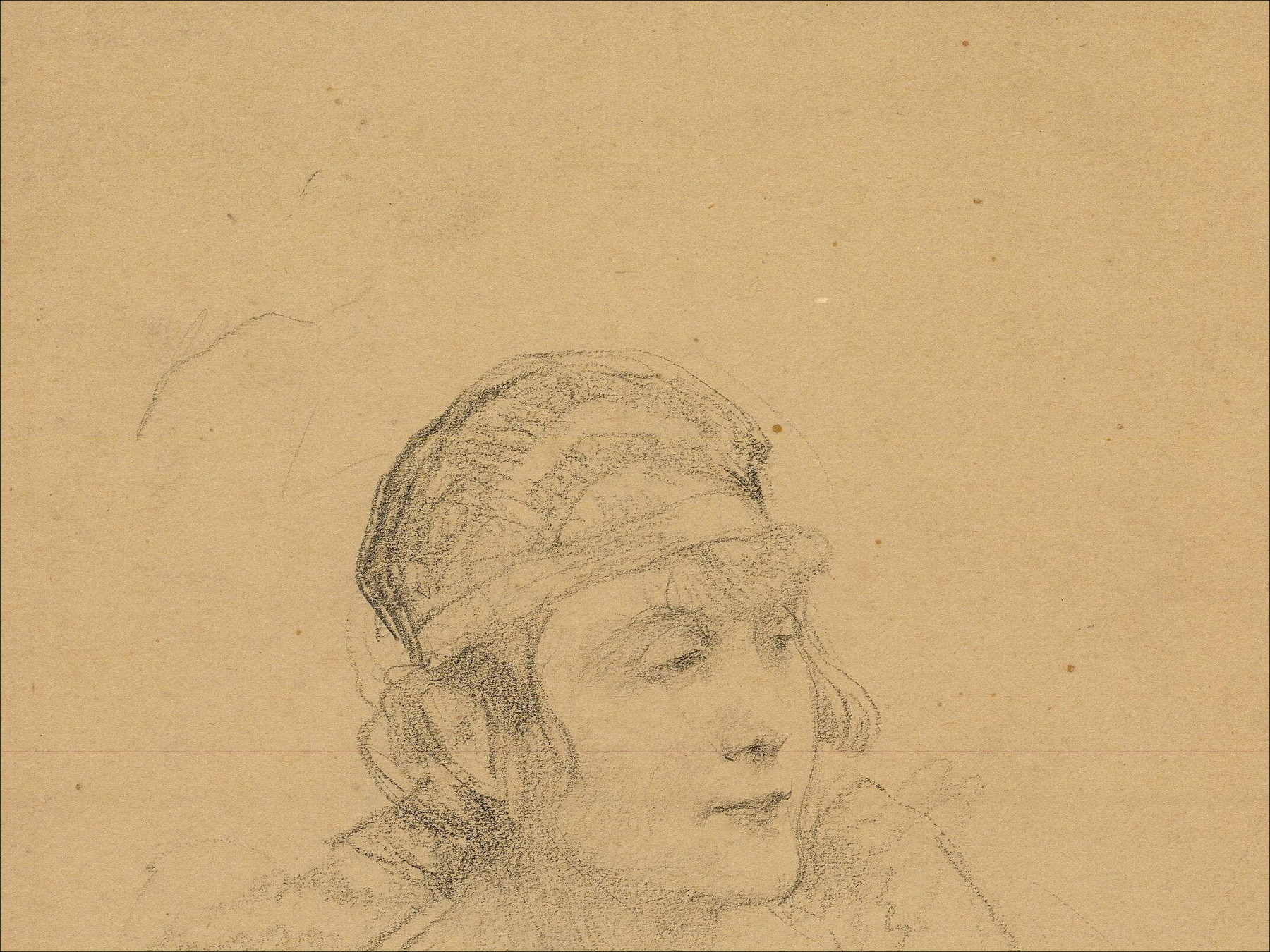 Henri-Paul Royer Portret, originele potloodtekening