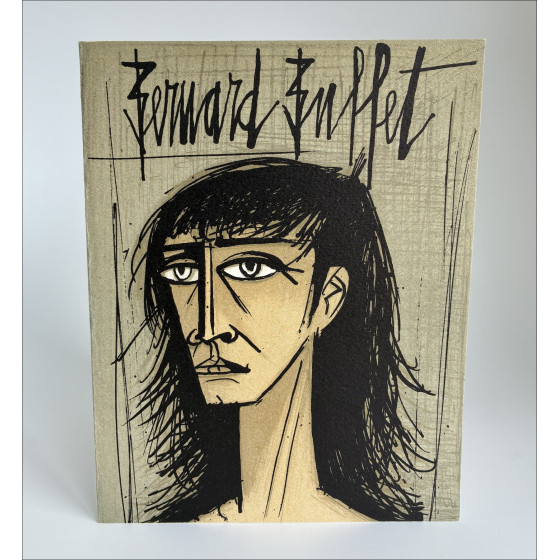 Bernard Buffet Pequeña cabeza de mujer, litografía alrededor de 1980