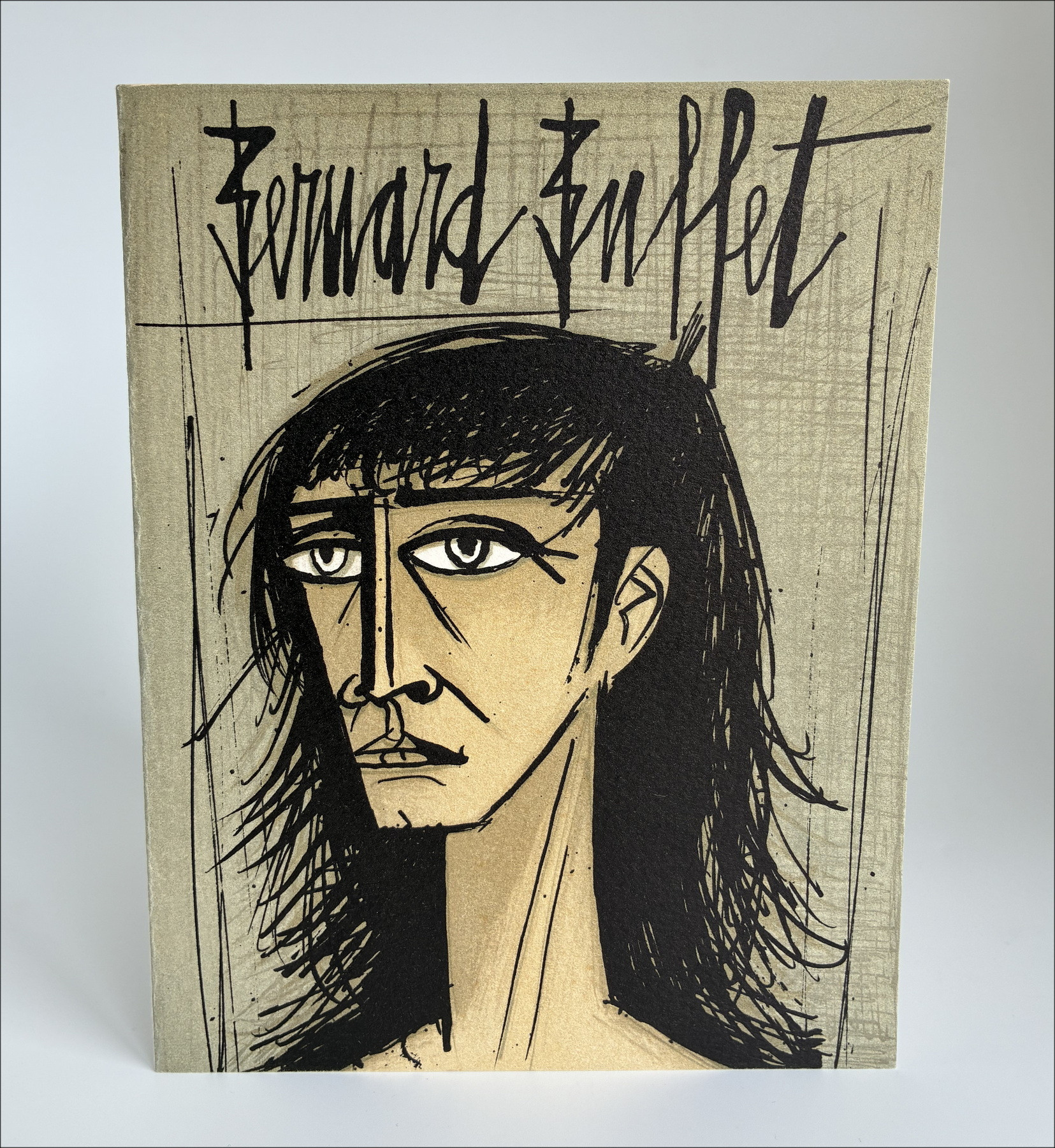 Bernard Buffet Kleine vrouwenkop, lithografie uit ongeveer 1980.