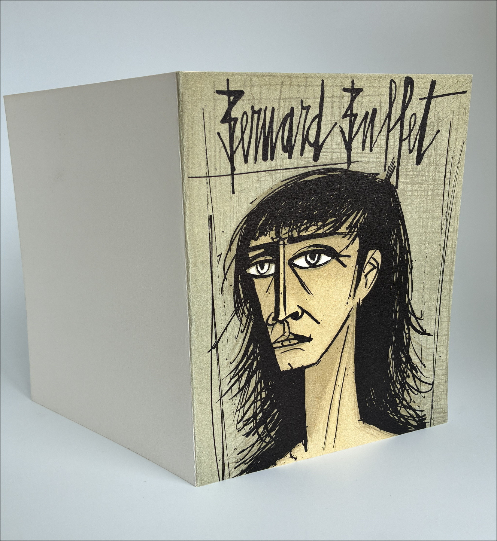 Bernard Buffet Piccola testa di donna, litografia intorno al 1980