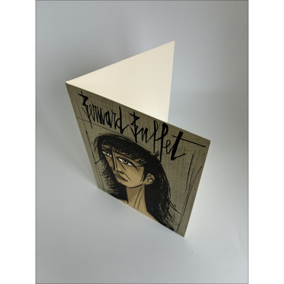 Bernard Buffet Pequeña cabeza de mujer, litografía alrededor de 1980