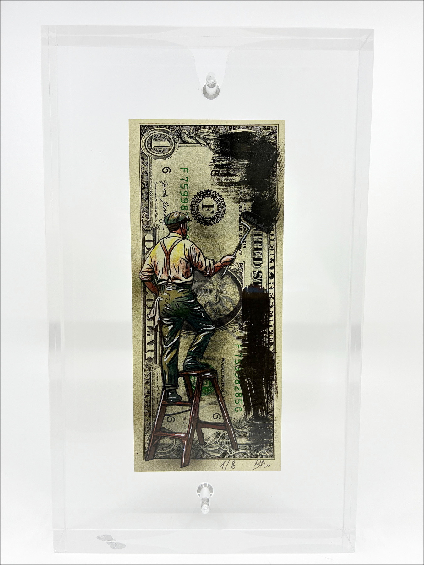 Pazblandina Peintre ouvrier III, œuvre originale signée