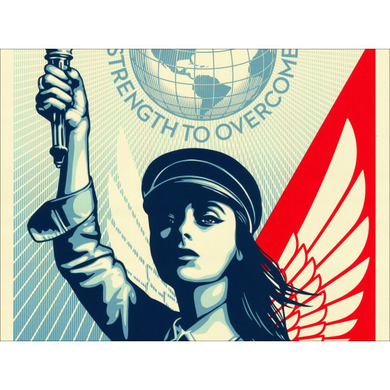 Shepard Fairey, Lonesome Crowded Tower 2022, zeefdruk