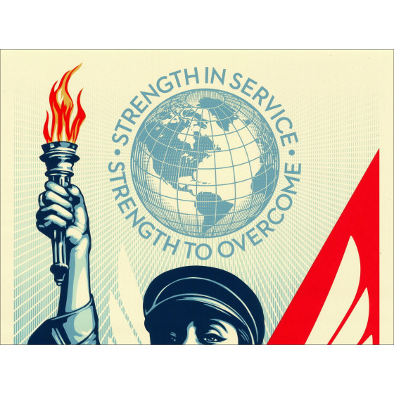 Shepard Fairey, Lonesome Crowded Tower 2022, serigrafia