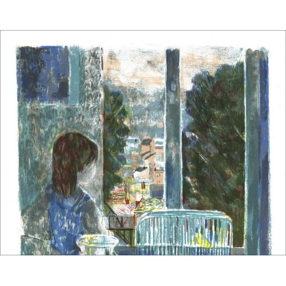 Emilio GRAU-SALA - Lithographie originale "La cage aux oiseaux" 66x50cm - Signée au crayon