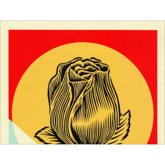 Shepard Fairey Rise Above Rose Geometric 2022, serigrafia firmata