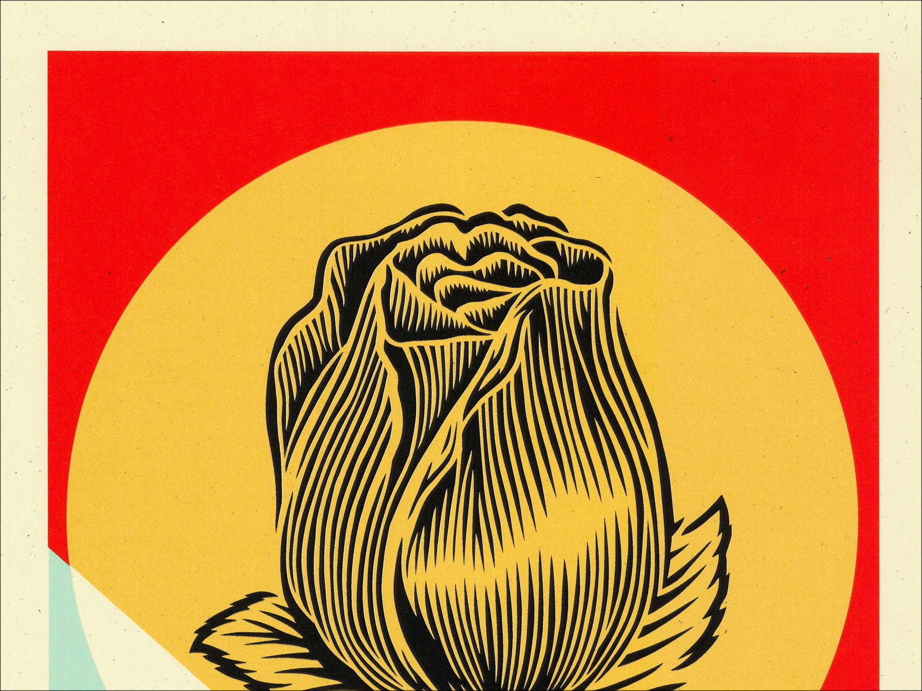 Shepard Fairey Rise Above Rose Geometric 2022, gesigneerde zeefdruk