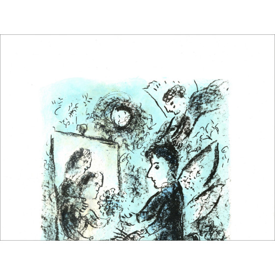 Marc Chagall - Vers l'autre Clarté, lithographie originale