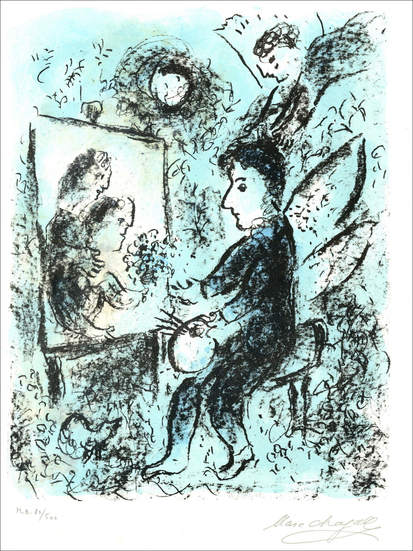 Marc Chagall - Naar de andere Helderheid, originele lithografie