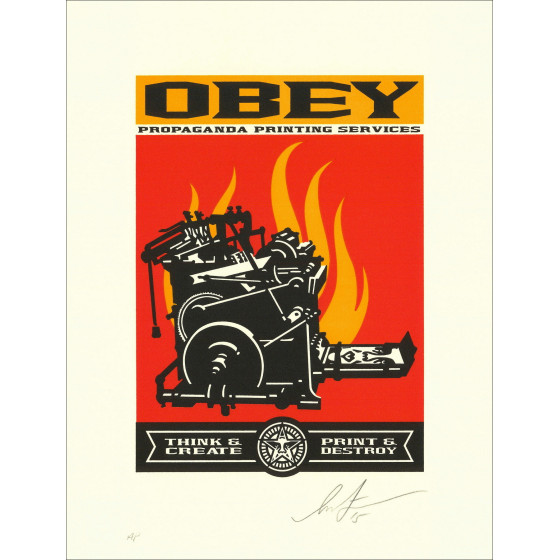 Shepard Fairey, Non un terrorista 2026, serigrafia letterpress