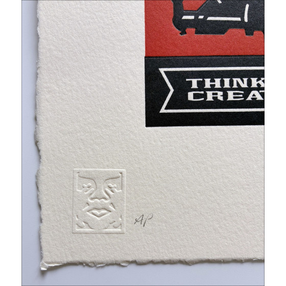 Shepard Fairey, Niet een terrorist 2026, zeefdruk letterpress