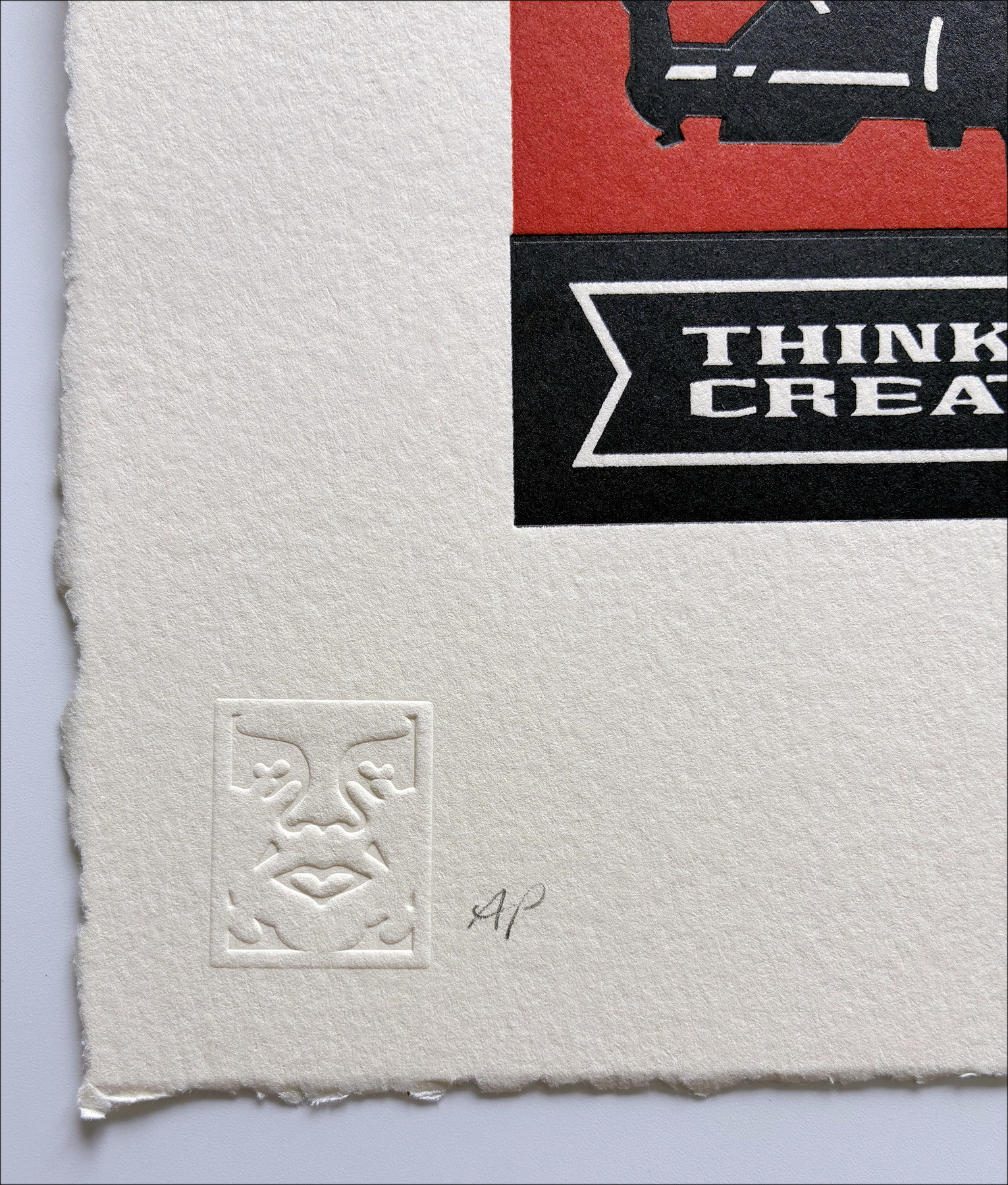 Shepard Fairey, Kein Terrorist 2026, Siebdruck Letterpress