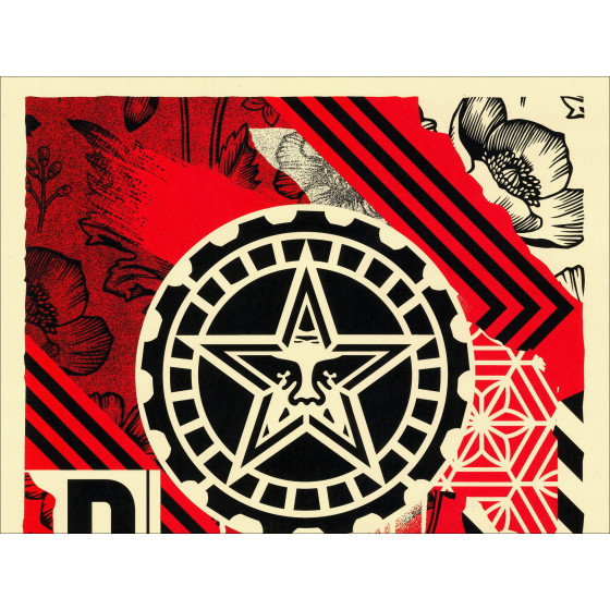Shepard Fairey Gear of Justice 2024, serigrafia AP firmata