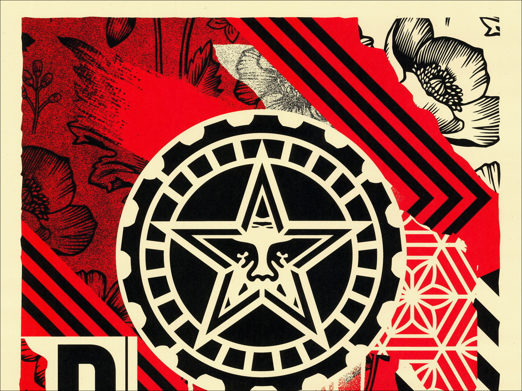 Shepard Fairey Gear of Justice 2024, serigrafia AP firmata