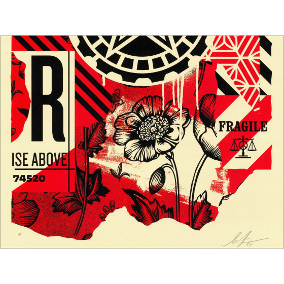 Shepard Fairey Gear of Justice 2024, serigrafia AP firmata