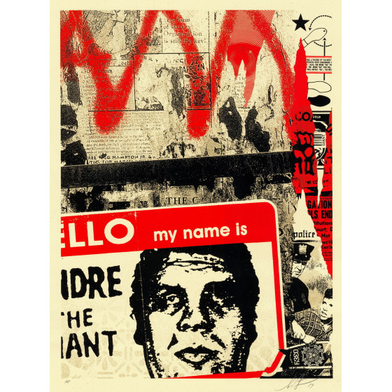 Shepard Fairey Hello My Name Is 2019, sérigraphie AP signée