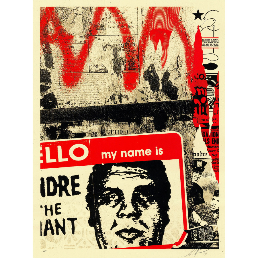 Shepard Fairey Hello My Name Is 2019, signed silkscreen AP