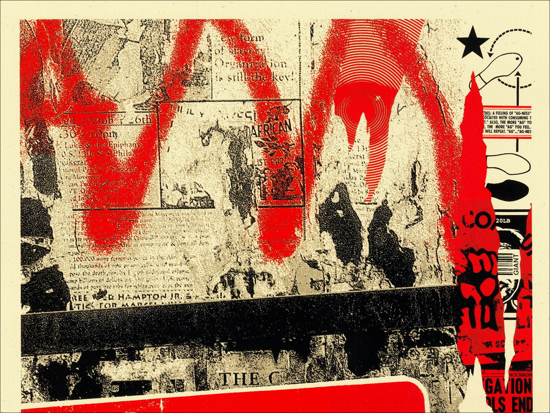 Shepard Fairey Hello My Name Is 2019, signierte Siebdruck-AP