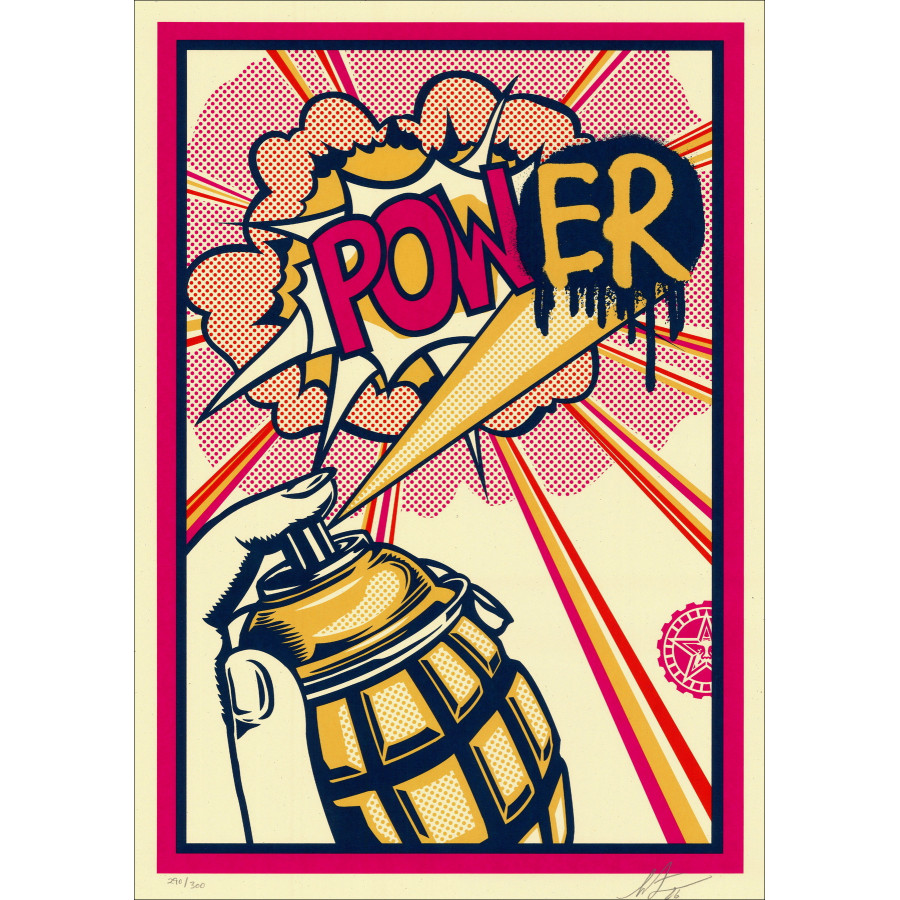 Shepard Fairey Power 2026, gesigneerde en genummerde zeefdruk