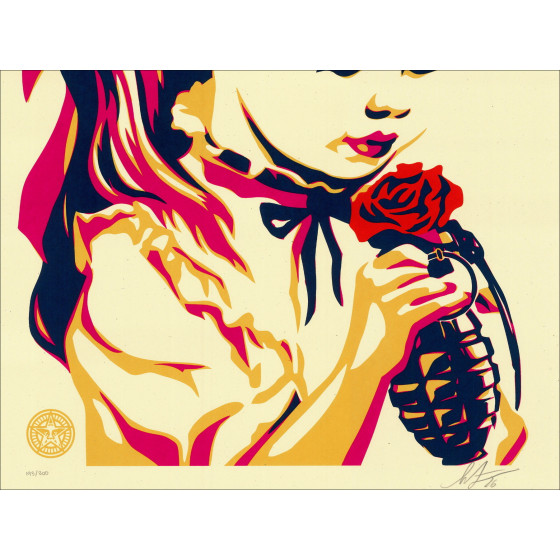 Shepard Fairey War By Numbers 2026, serigrafía firmada