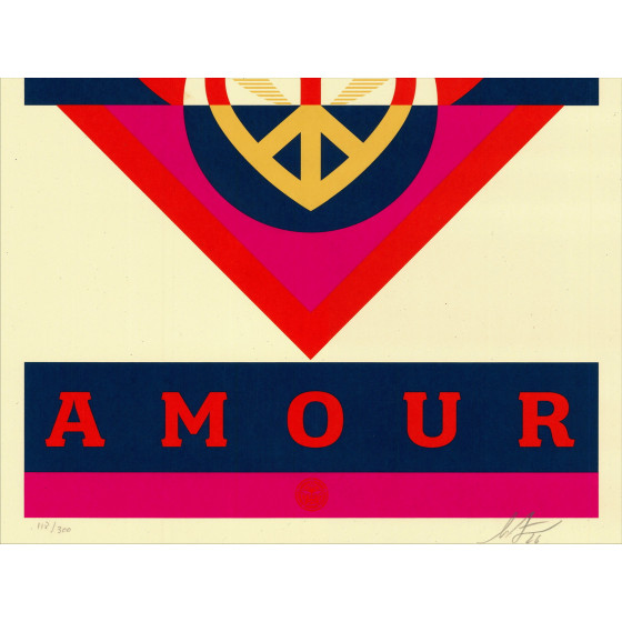 Shepard Fairey Amour Lotus 2026, sérigraphie signée et numérotée