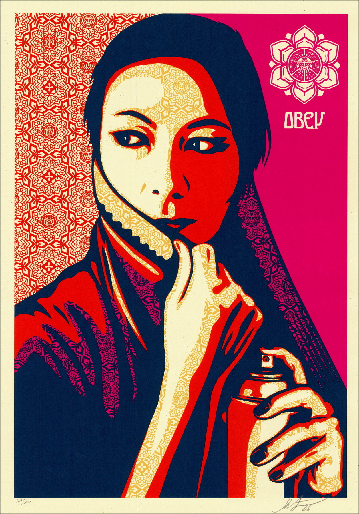Shepard Fairey comanda il 2026, serigrafia firmata e numerata.