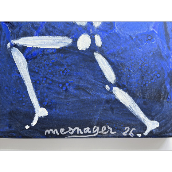 Jérôme Mesnager El Hombre de blanco y los pájaros, pintura original