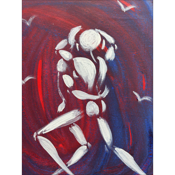 Jérôme Mesnager El Pareja, pintura original sobre lienzo