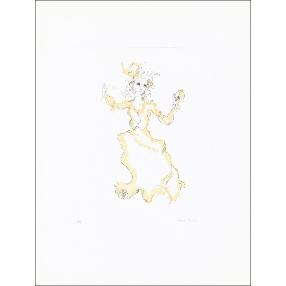 Acquista l'incisione originale "Donna con la vanità" di Leonor Fini.