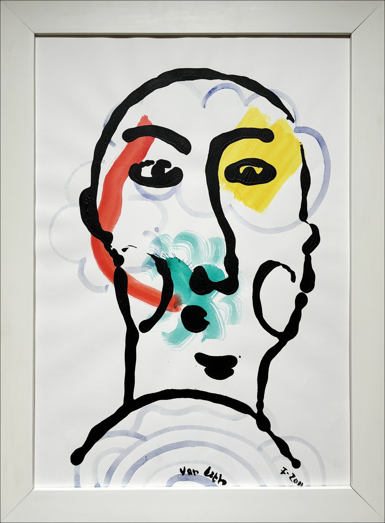 VAN LITH Jean-Paul - Tekening "Portret" 80x60cm