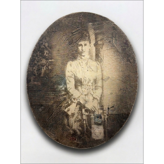 Alain Kleinmann, Portrait of a woman | Original signed painting