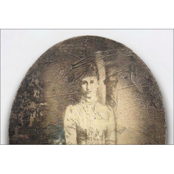 KLEINMANN Alain - olie op het originele canvas "Portret van de vrouw" 27x21cm