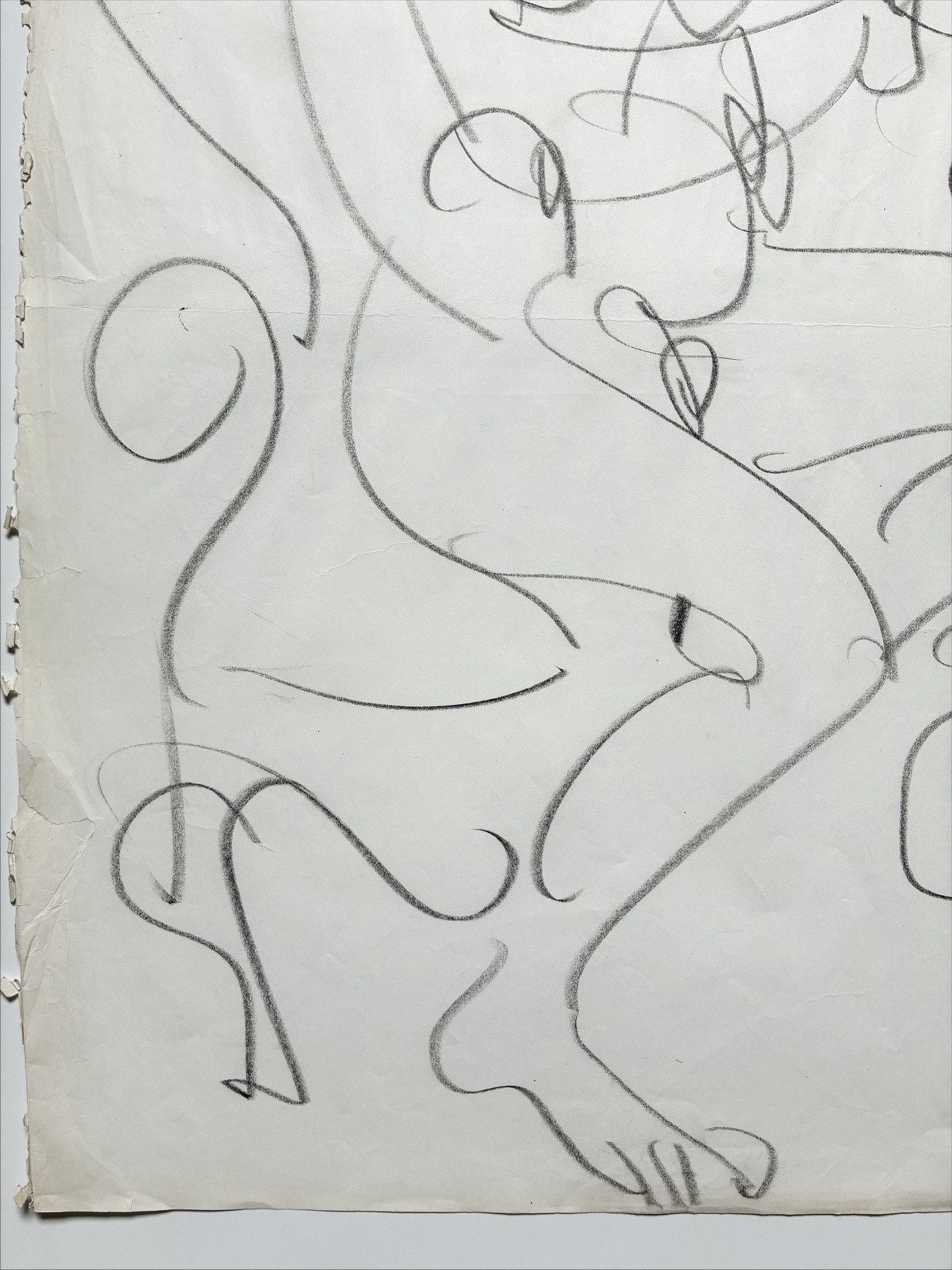 GEN PAUL - Originalzeichnung mit Bleistift "Nackte Frau" 65x49cm