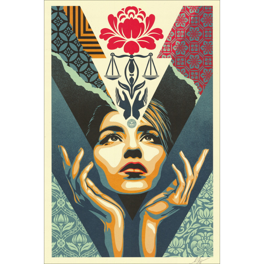 SHEPARD FAIREY (OBEY) - Sérigraphie "UPLIFT JUSTICE" 91x61cm