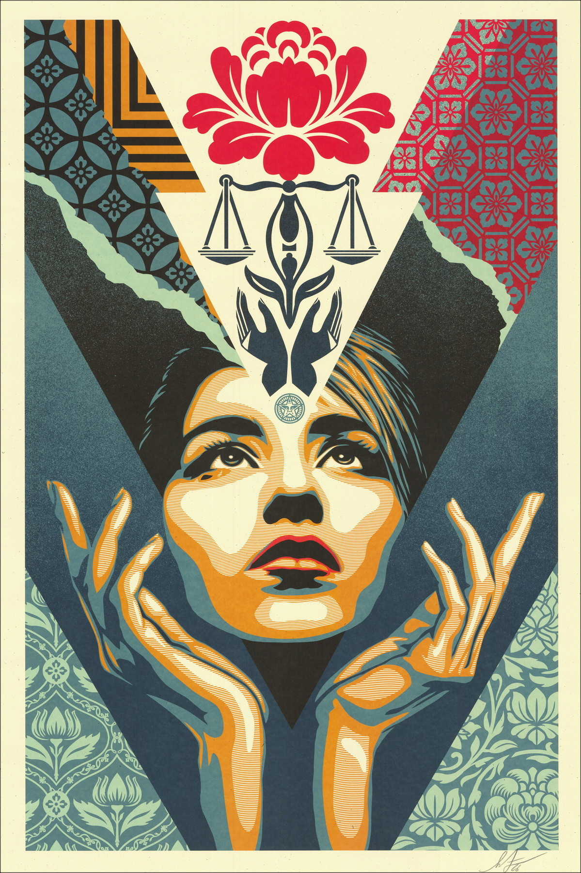 SHEPARD FAIREY (OBEY) - Siebdruck "UPLIFT JUSTICE" 91x61cm