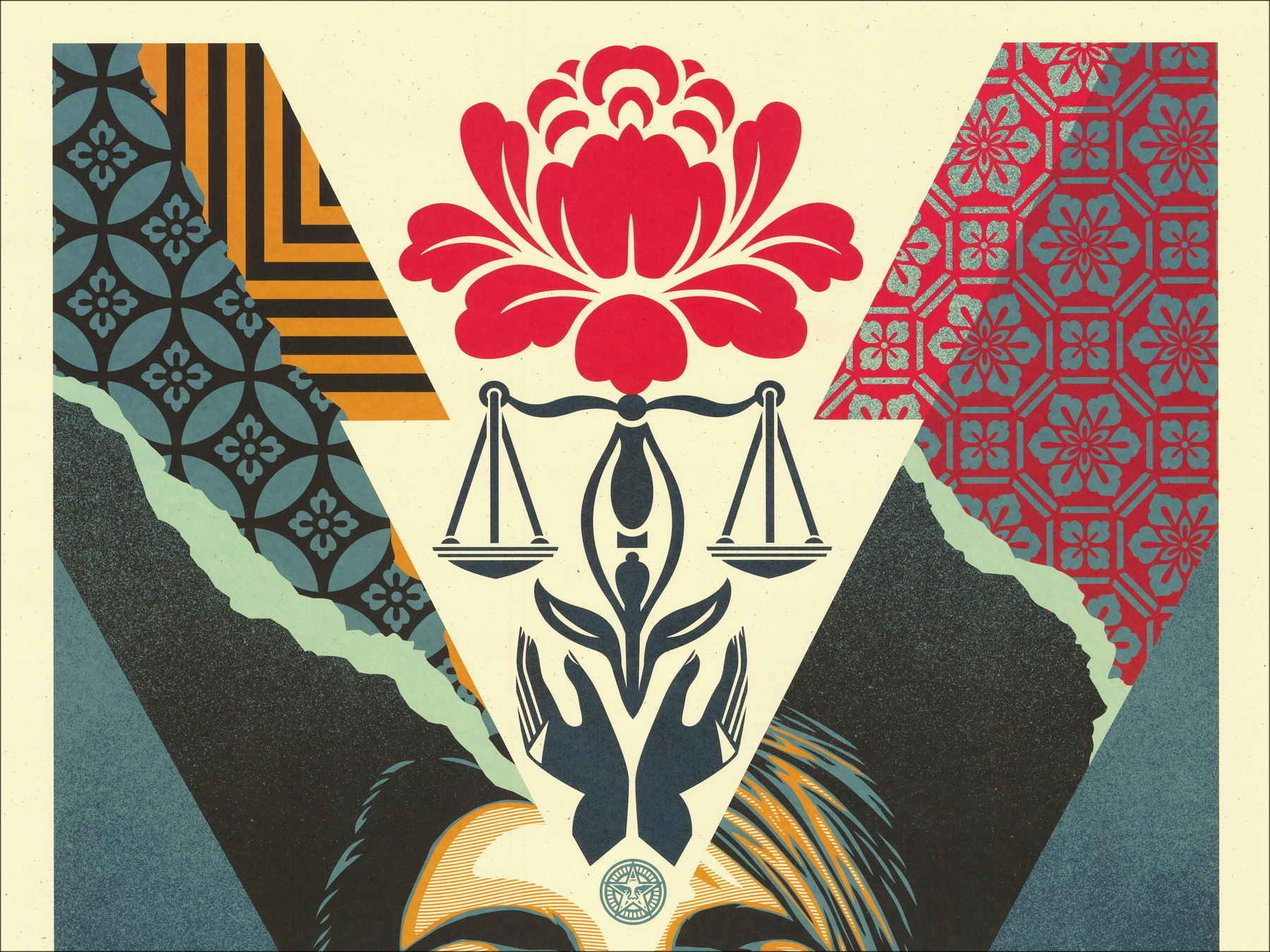 SHEPARD FAIREY (OBEY) - Sérigraphie "UPLIFT JUSTICE" 91x61cm